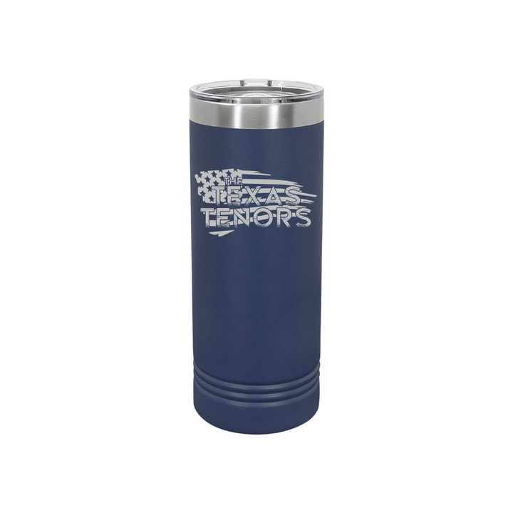 Personalized Texas Tenors 22 oz Skinny Stainless Steel Tumbler,  Polar Camel