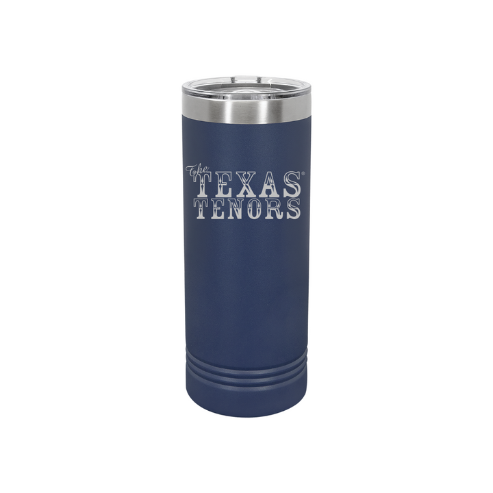 Personalized Texas Tenors 22 oz Skinny Stainless Steel Tumbler,  Polar Camel