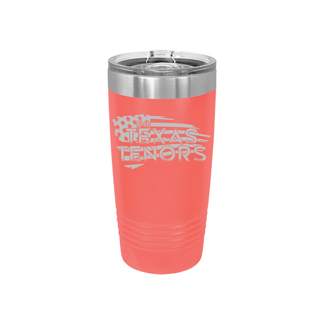 Personalized Texas Tenors 20 oz Stainless Steel Tumbler, Polar Camel