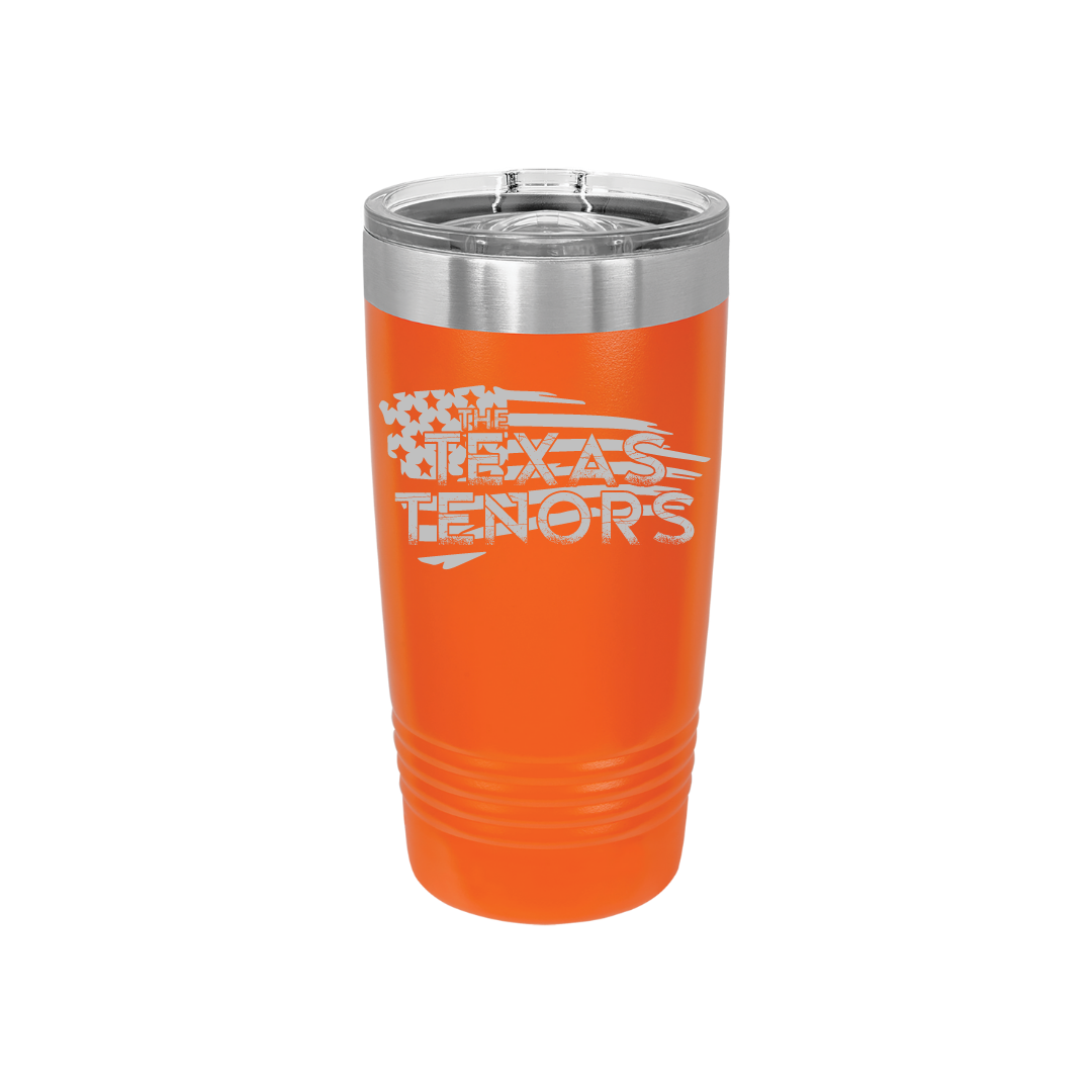 Personalized Texas Tenors 20 oz Stainless Steel Tumbler, Polar Camel