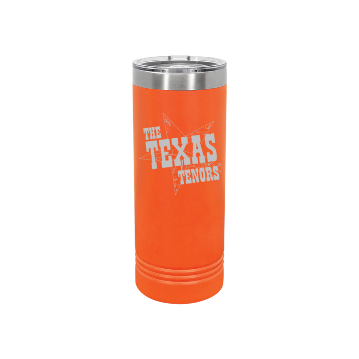 Personalized Texas Tenors 22 oz Skinny Stainless Steel Tumbler,  Polar Camel