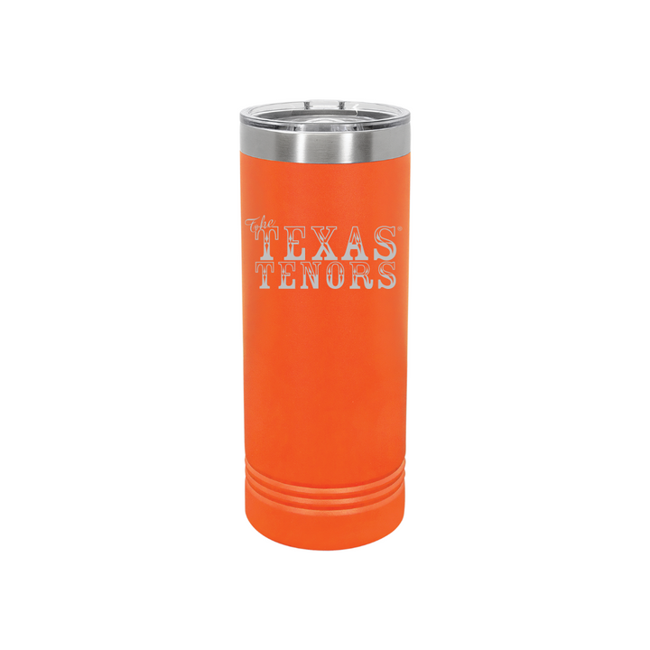 Personalized Texas Tenors 22 oz Skinny Stainless Steel Tumbler,  Polar Camel