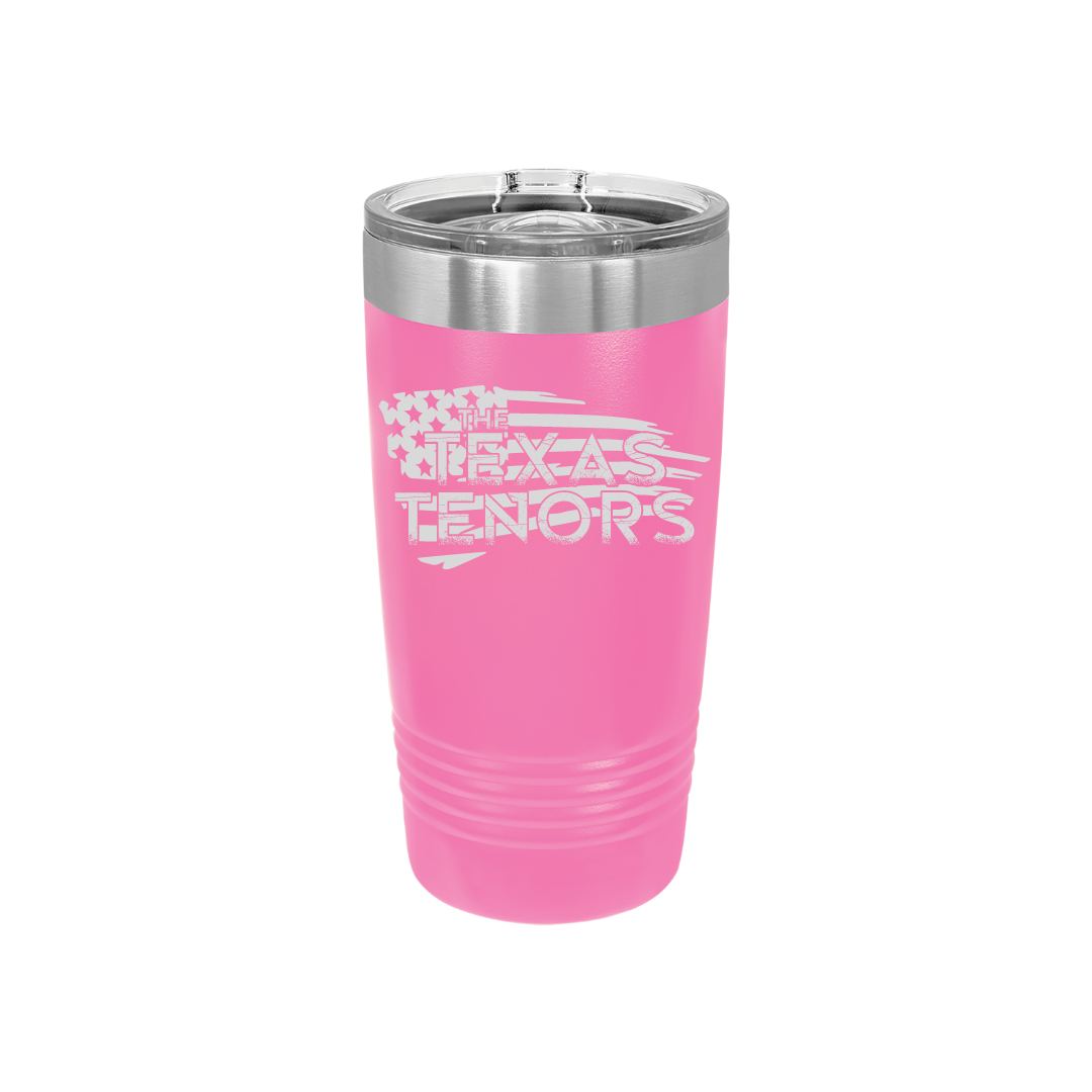 Personalized Texas Tenors 20 oz Stainless Steel Tumbler, Polar Camel