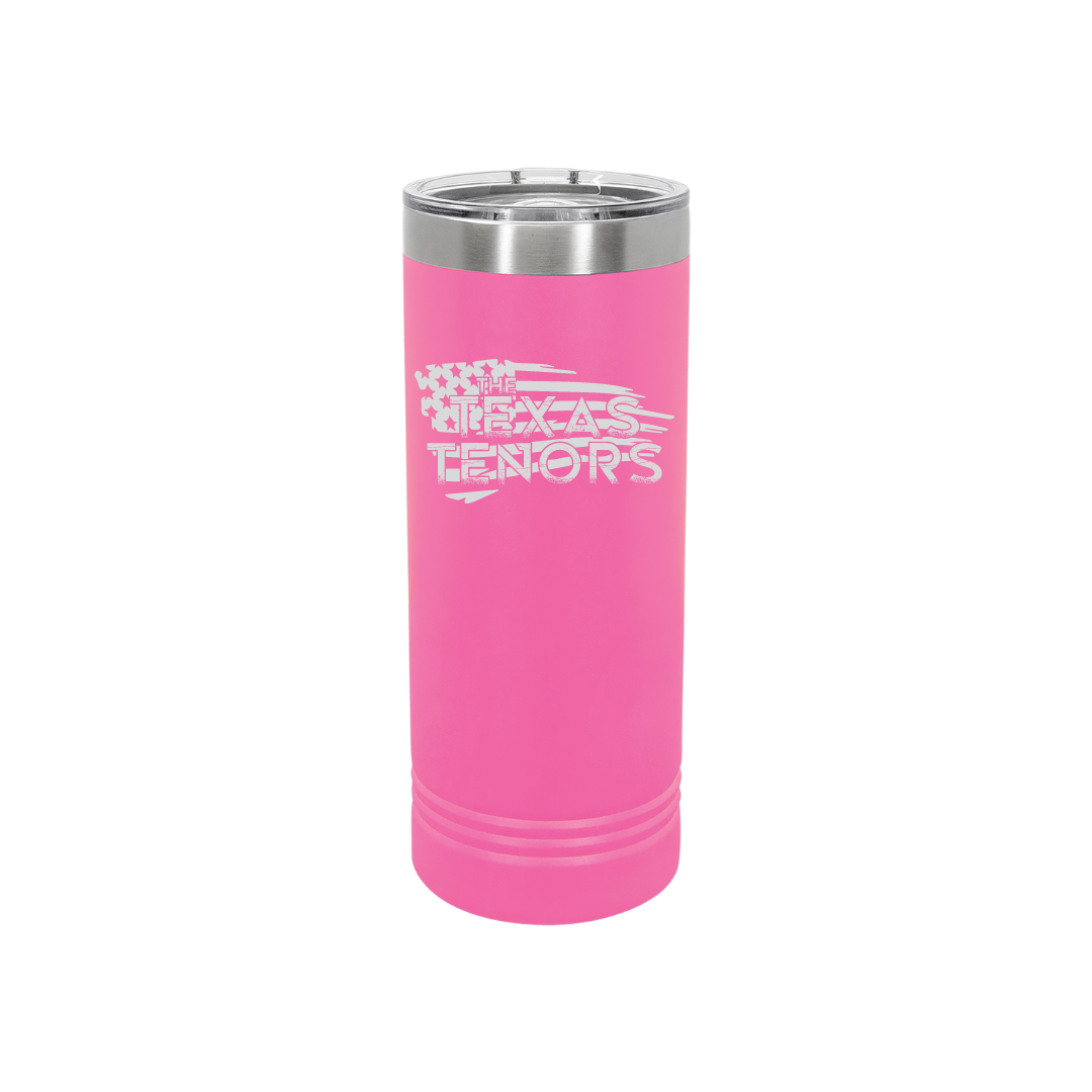 Personalized Texas Tenors 22 oz Skinny Stainless Steel Tumbler,  Polar Camel