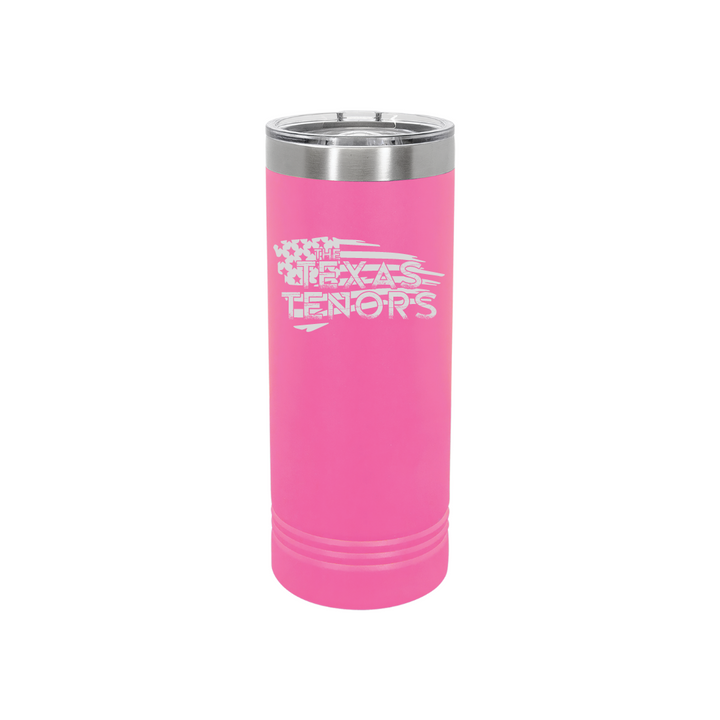 Personalized Texas Tenors 22 oz Skinny Stainless Steel Tumbler,  Polar Camel