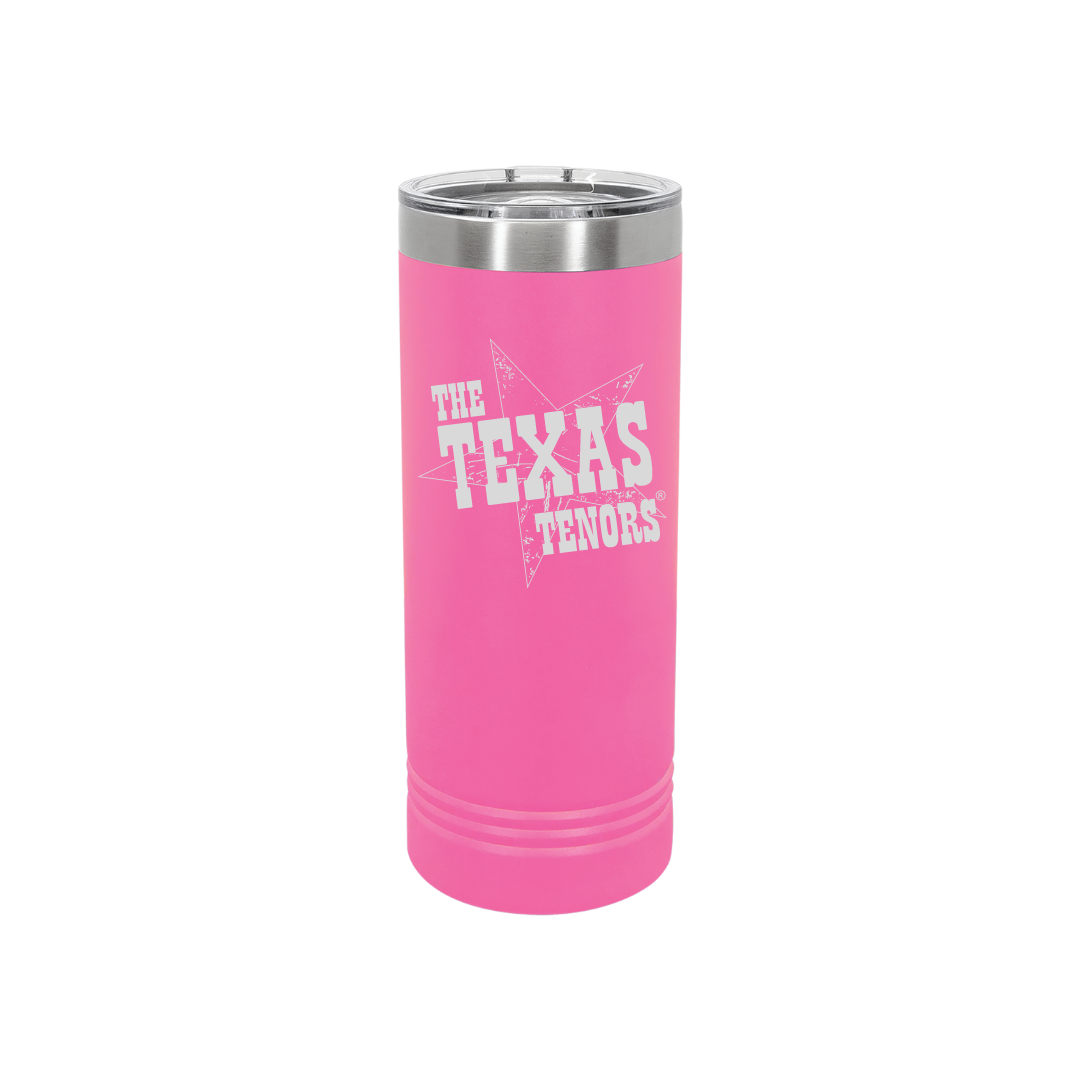 Personalized Texas Tenors 22 oz Skinny Stainless Steel Tumbler,  Polar Camel