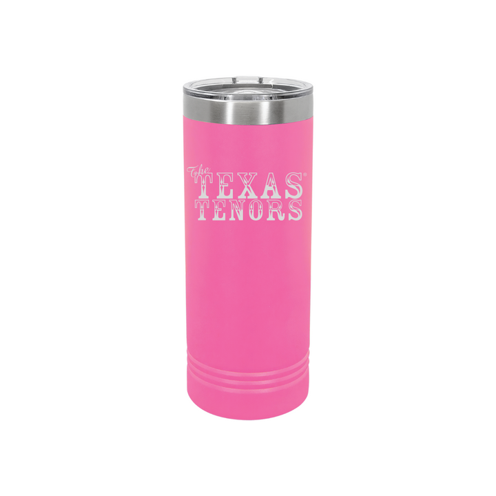 Personalized Texas Tenors 22 oz Skinny Stainless Steel Tumbler,  Polar Camel