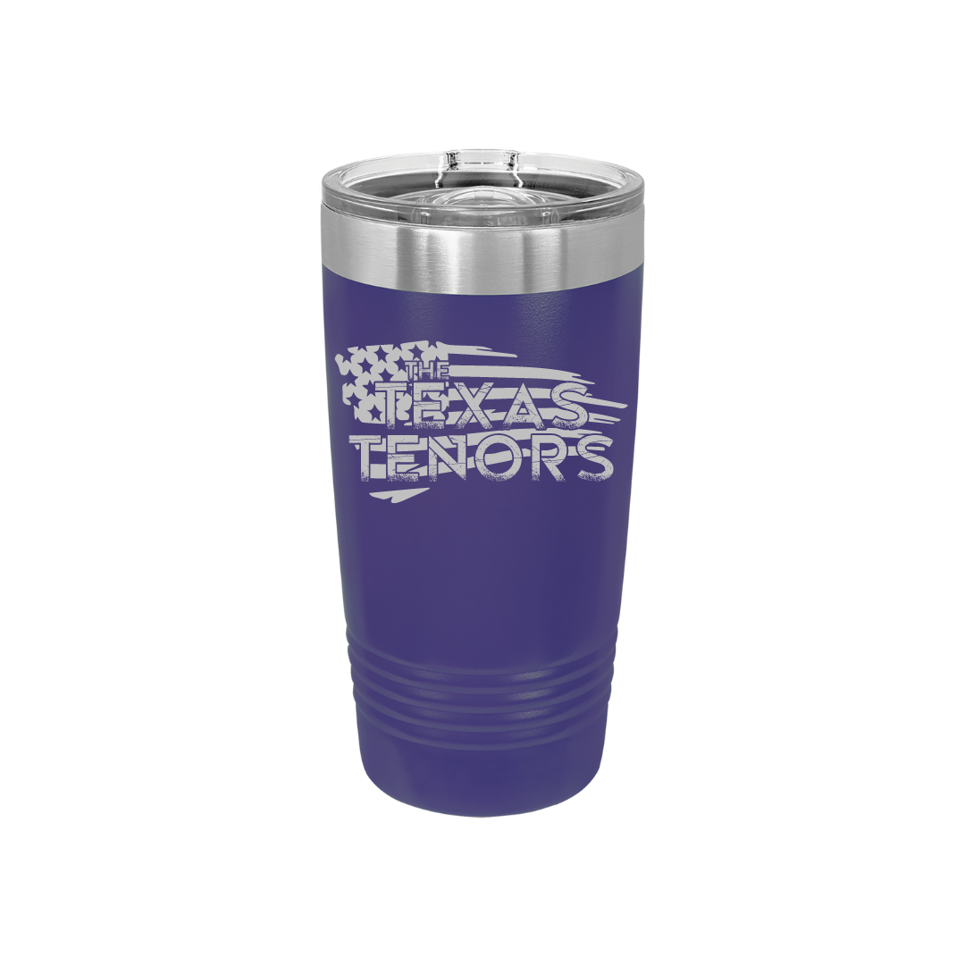 Personalized Texas Tenors 20 oz Stainless Steel Tumbler, Polar Camel