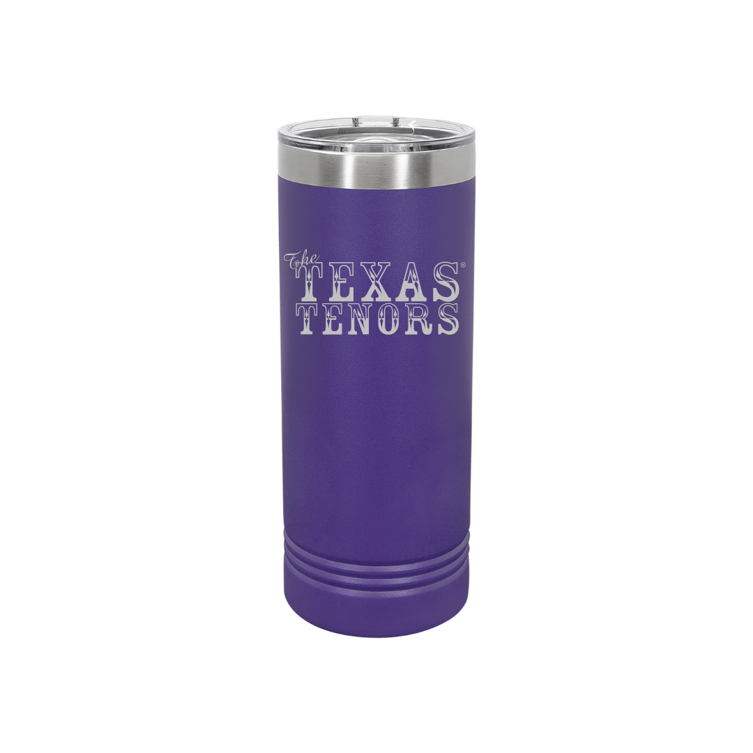 Personalized Texas Tenors 22 oz Skinny Stainless Steel Tumbler,  Polar Camel