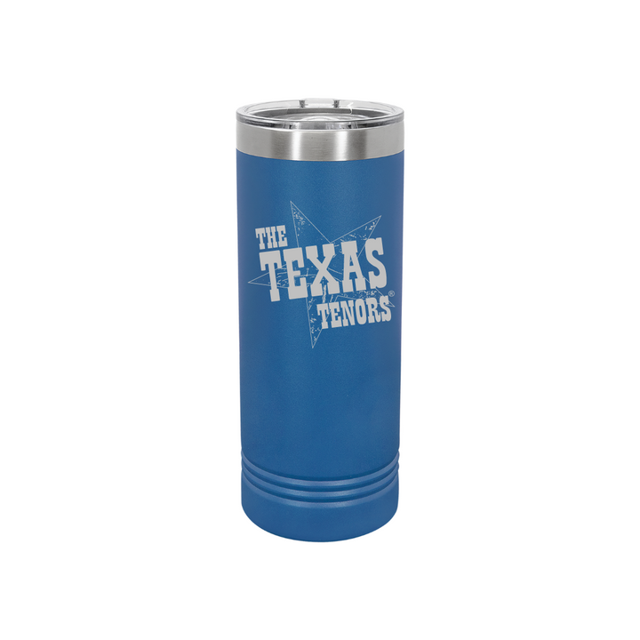 Personalized Texas Tenors 22 oz Skinny Stainless Steel Tumbler,  Polar Camel