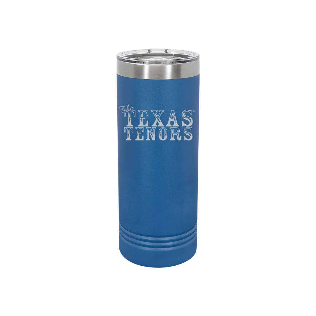 Personalized Texas Tenors 22 oz Skinny Stainless Steel Tumbler,  Polar Camel