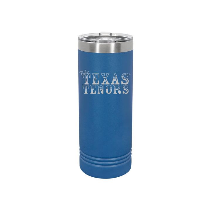 Personalized Texas Tenors 22 oz Skinny Stainless Steel Tumbler,  Polar Camel