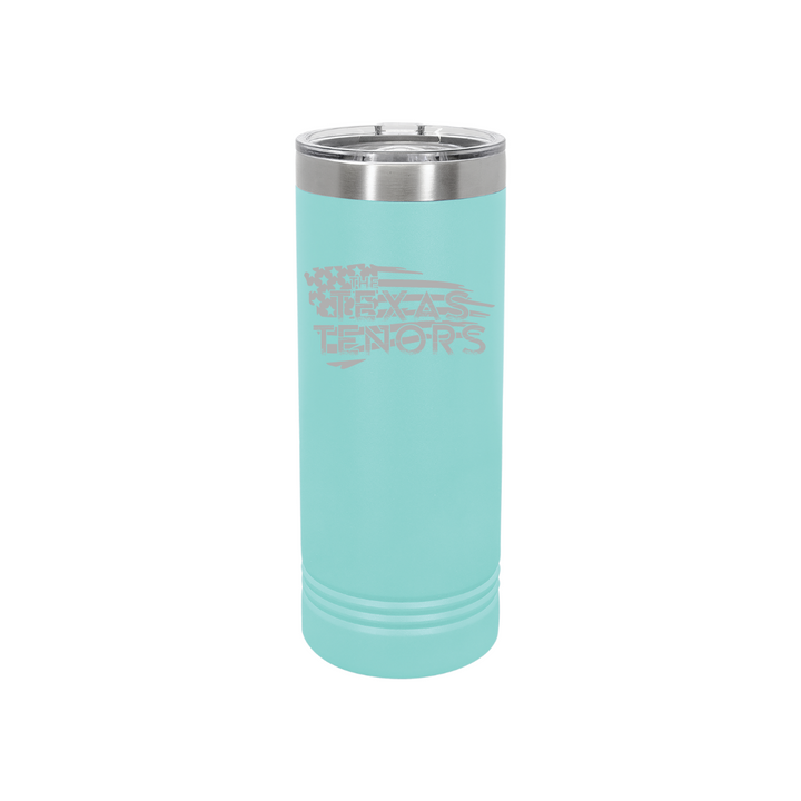 Personalized Texas Tenors 22 oz Skinny Stainless Steel Tumbler,  Polar Camel