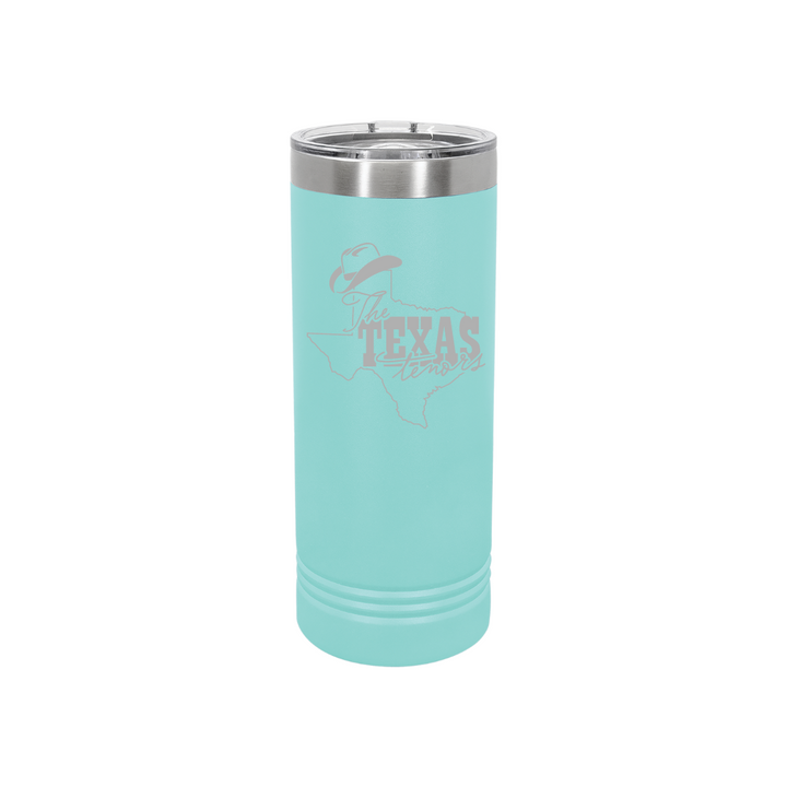 Personalized Texas Tenors 22 oz Skinny Stainless Steel Tumbler,  Polar Camel