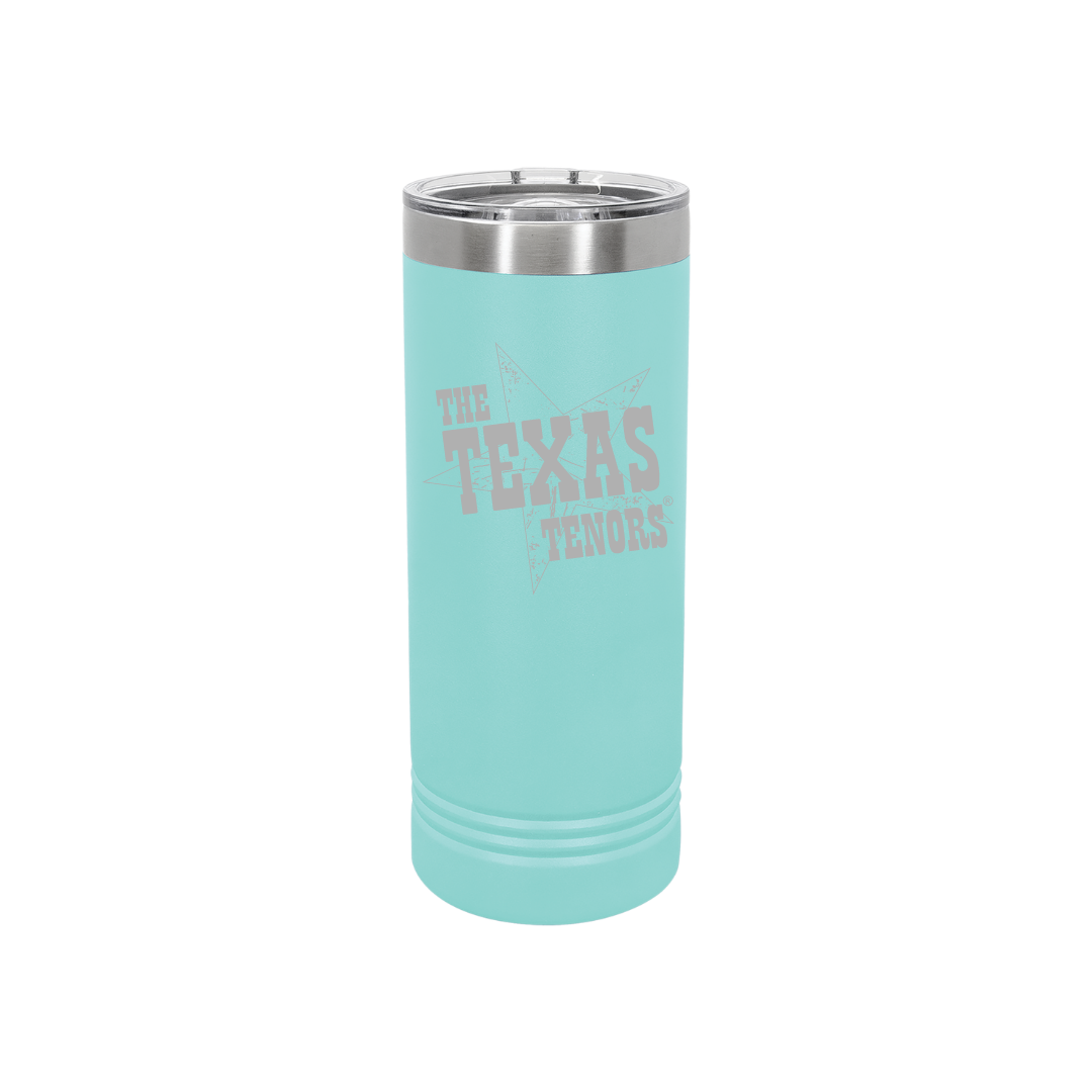 Personalized Texas Tenors 22 oz Skinny Stainless Steel Tumbler,  Polar Camel