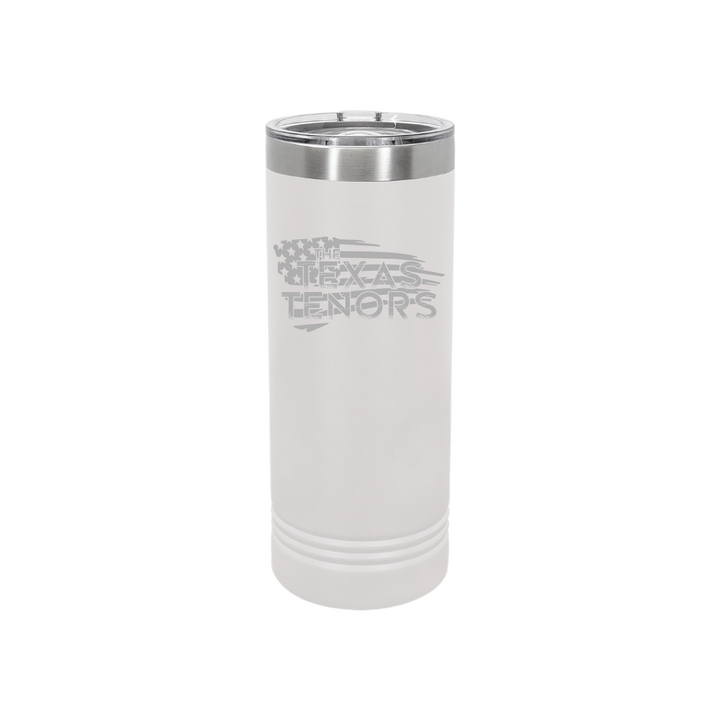 Personalized Texas Tenors 22 oz Skinny Stainless Steel Tumbler,  Polar Camel