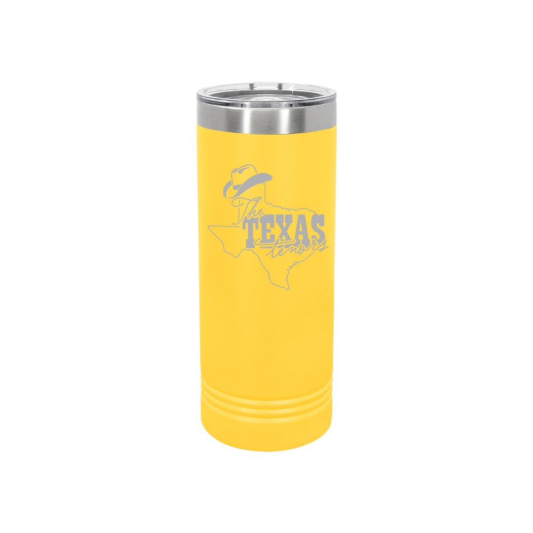 Personalized Texas Tenors 22 oz Skinny Stainless Steel Tumbler,  Polar Camel