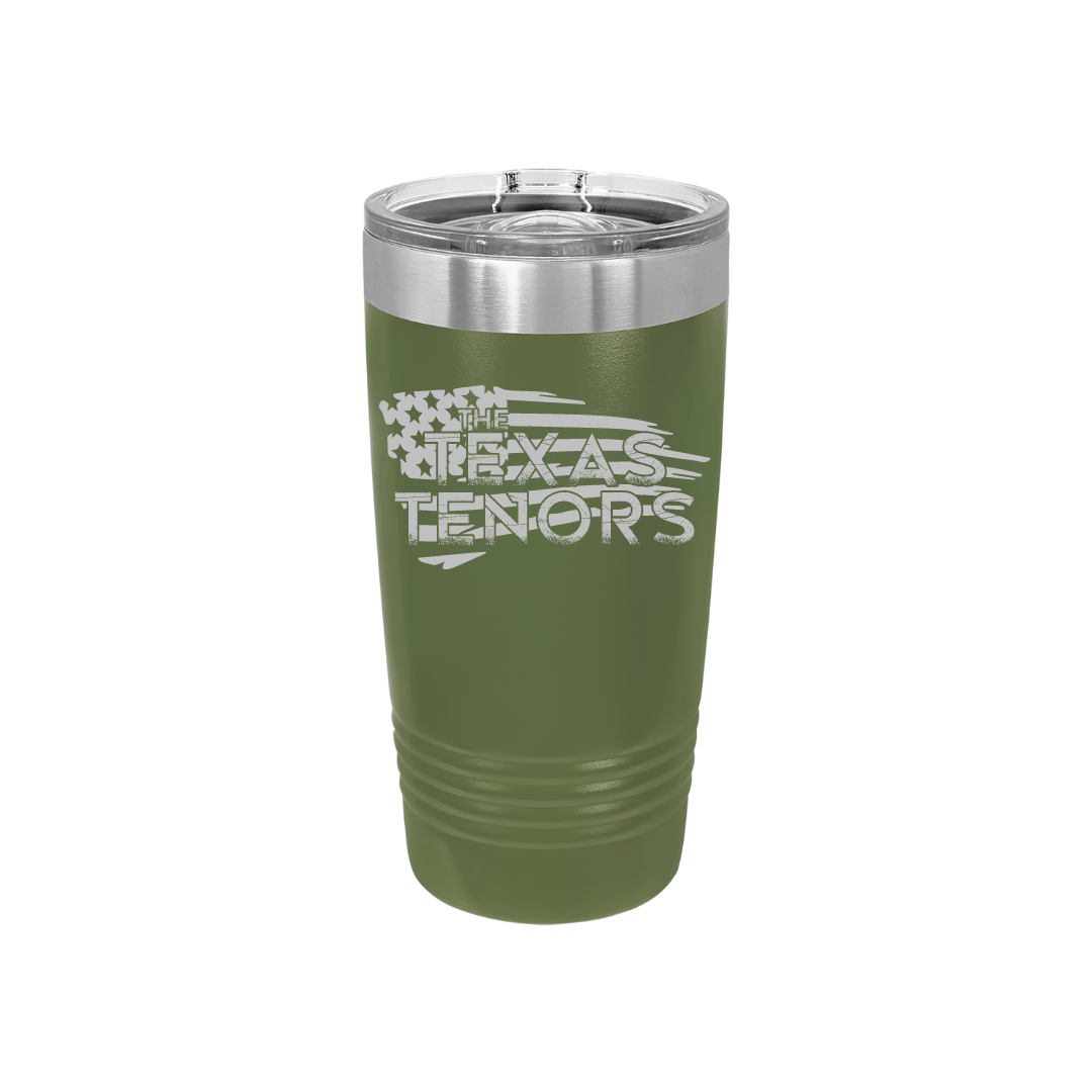 Personalized Texas Tenors 20 oz Stainless Steel Tumbler, Polar Camel